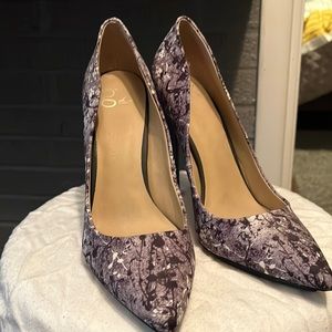 Beautiful purple high heel shoes